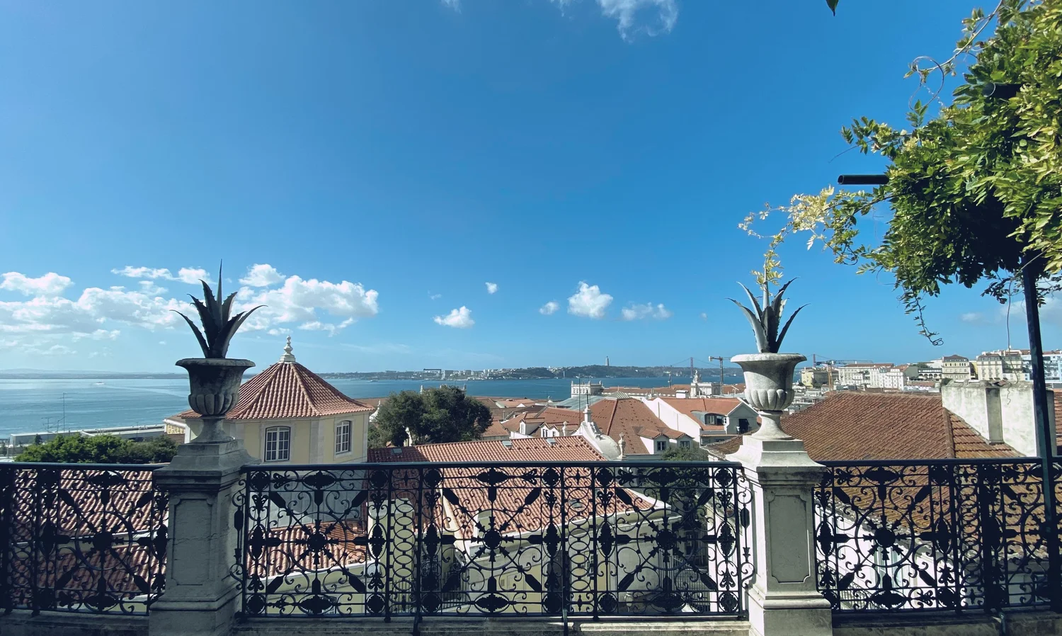 Panoramic Lisbon view from the venue